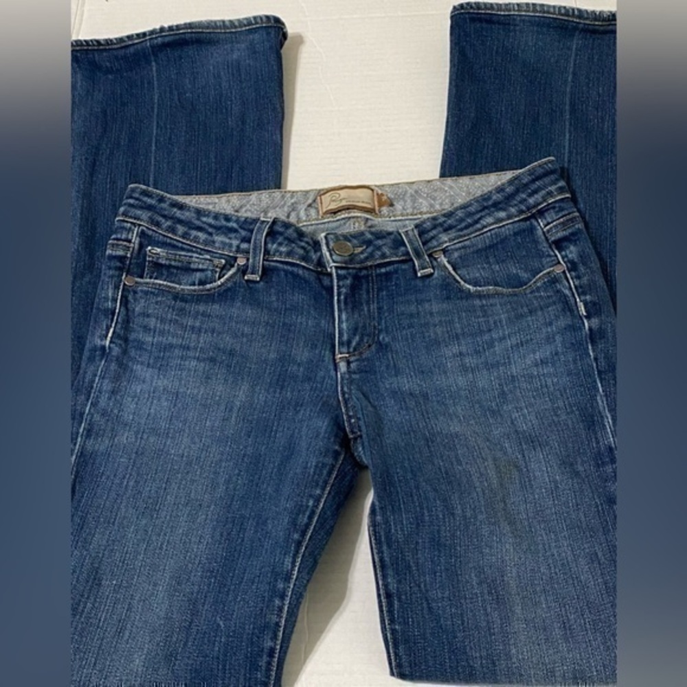 Paige Laurel Canyon low rise pocket boot cut,Size 28.